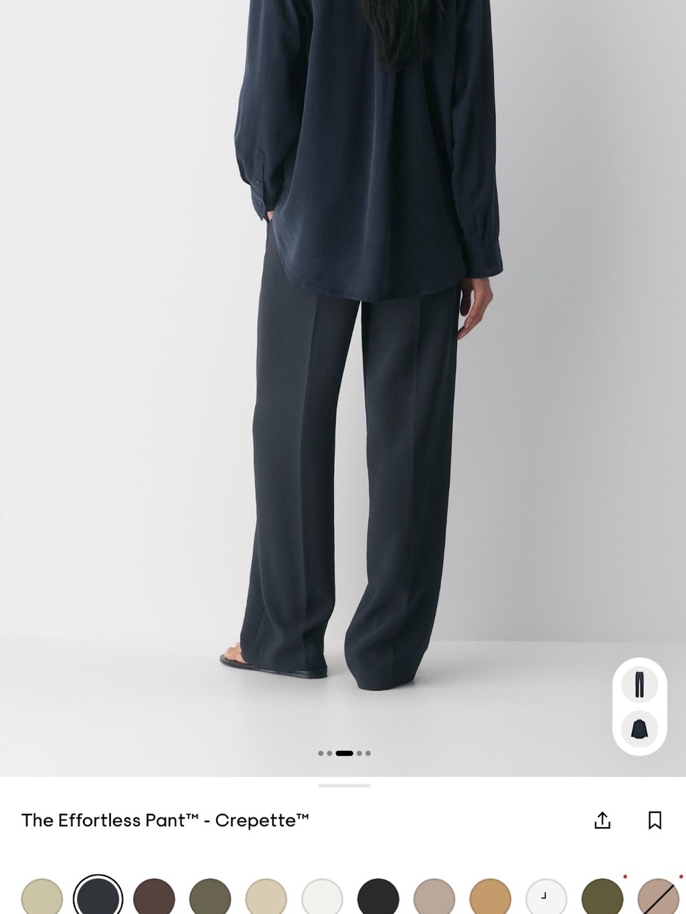 Aritzia The Effortless Pant™ in Navy - Picture 5 of 7